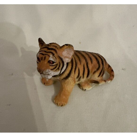 AAA Baby Tiger Cub Sitting Figurine – 3” PVC Collectible Toy - Picture 1 of 8